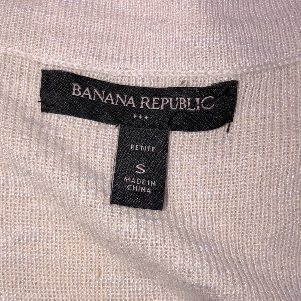 Banana Republic factory petite small tan knit sweater cardigan - Picture 5 of 6